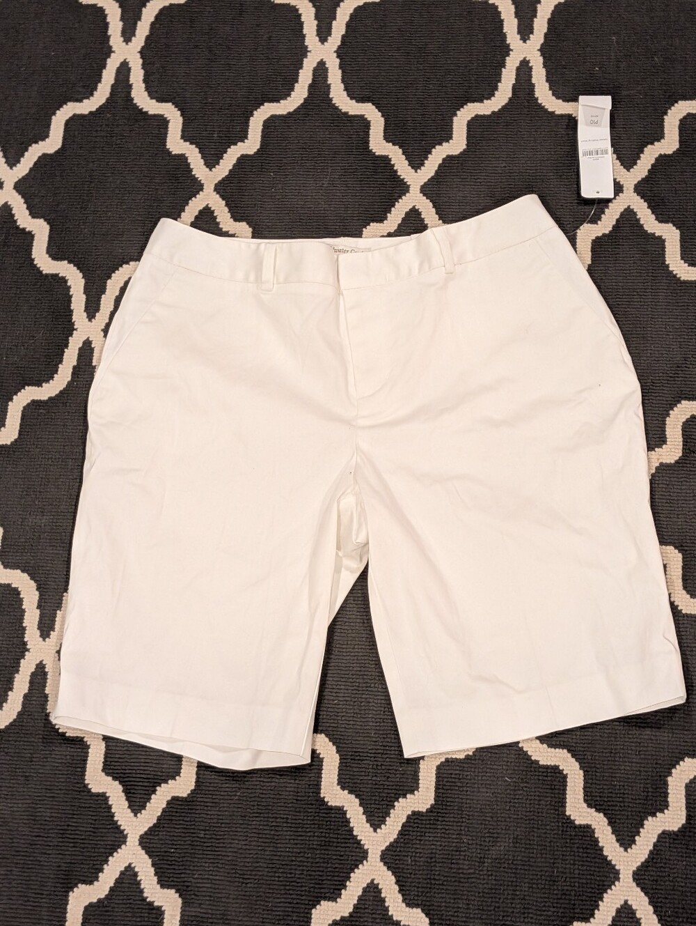 NWT Coldwater Creek White Bermuda Shorts Resort Vacation Preppy P10 Petite